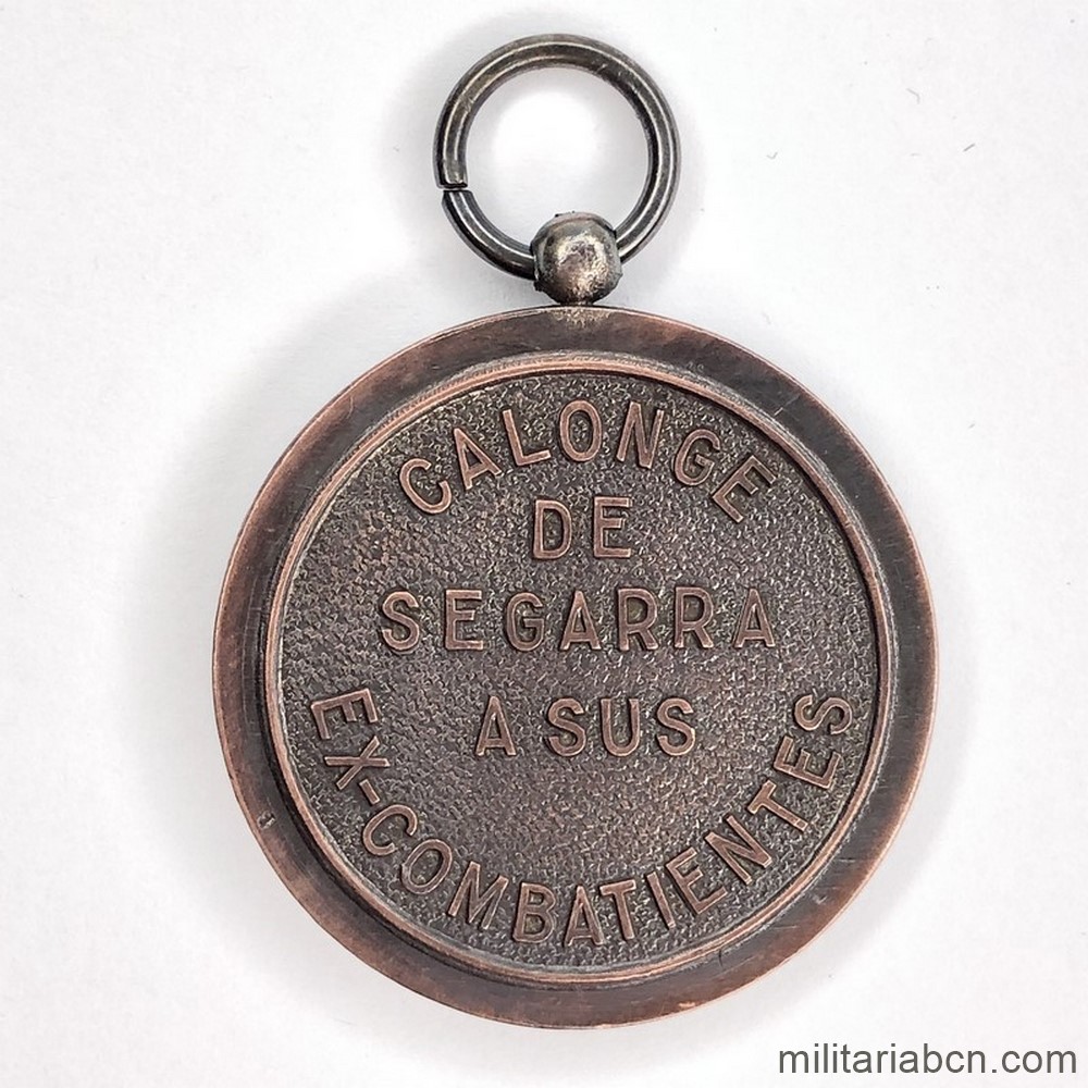 Medalla de Calonge de Segarra a sus Excombatientes. Medalla de la Guerra Civil. Versión bronce