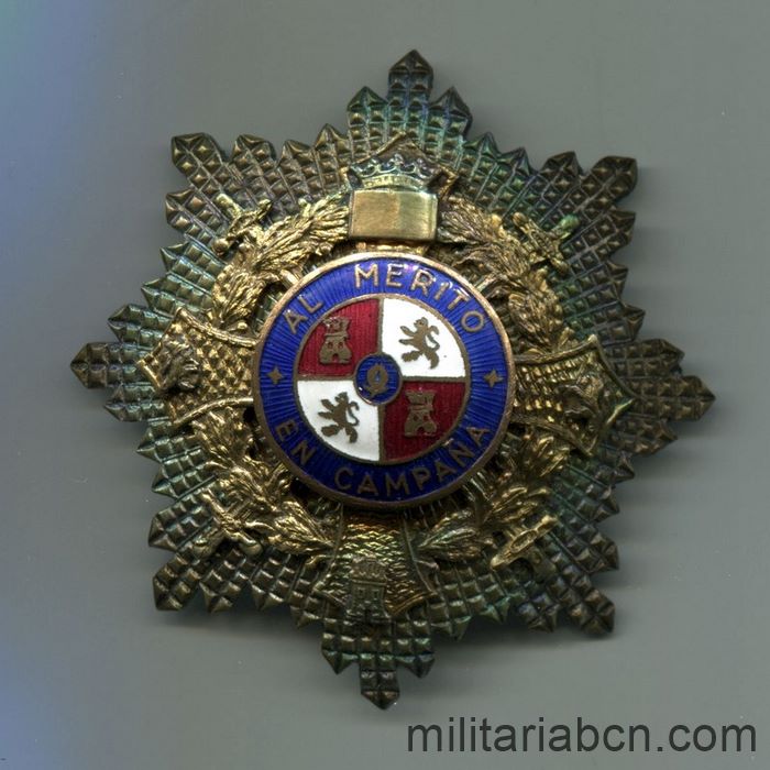 España. Placa de la Cruz de Guerra. Mérito en Campaña. Modelo 1937