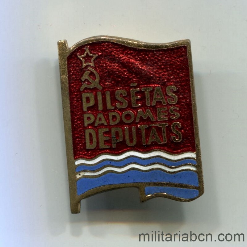 URSS Insignia de Diputado de Soviet Local de Letonia. 1960-70