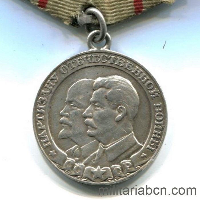 URSS Medalla a los Partisanos. 1ª Clase