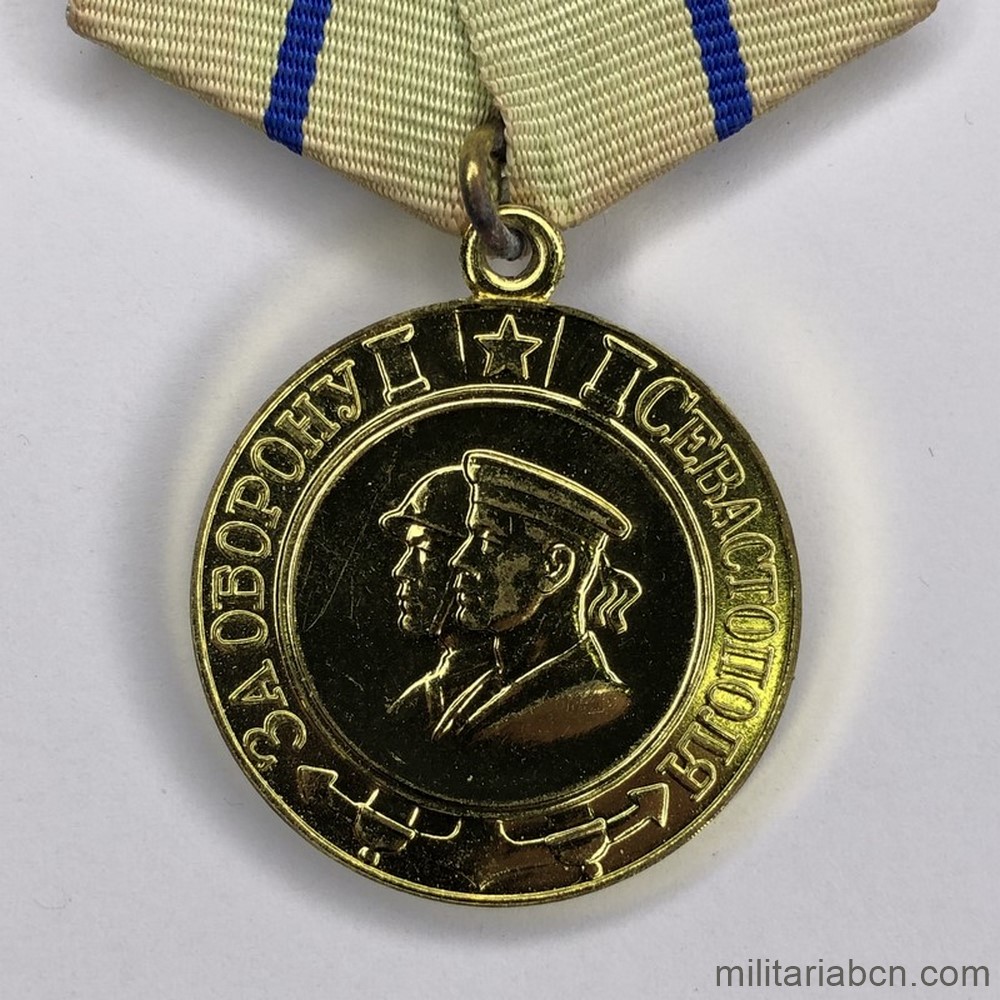 URSS Medalla por la la Defensa de Sebastopol. Versión 3.