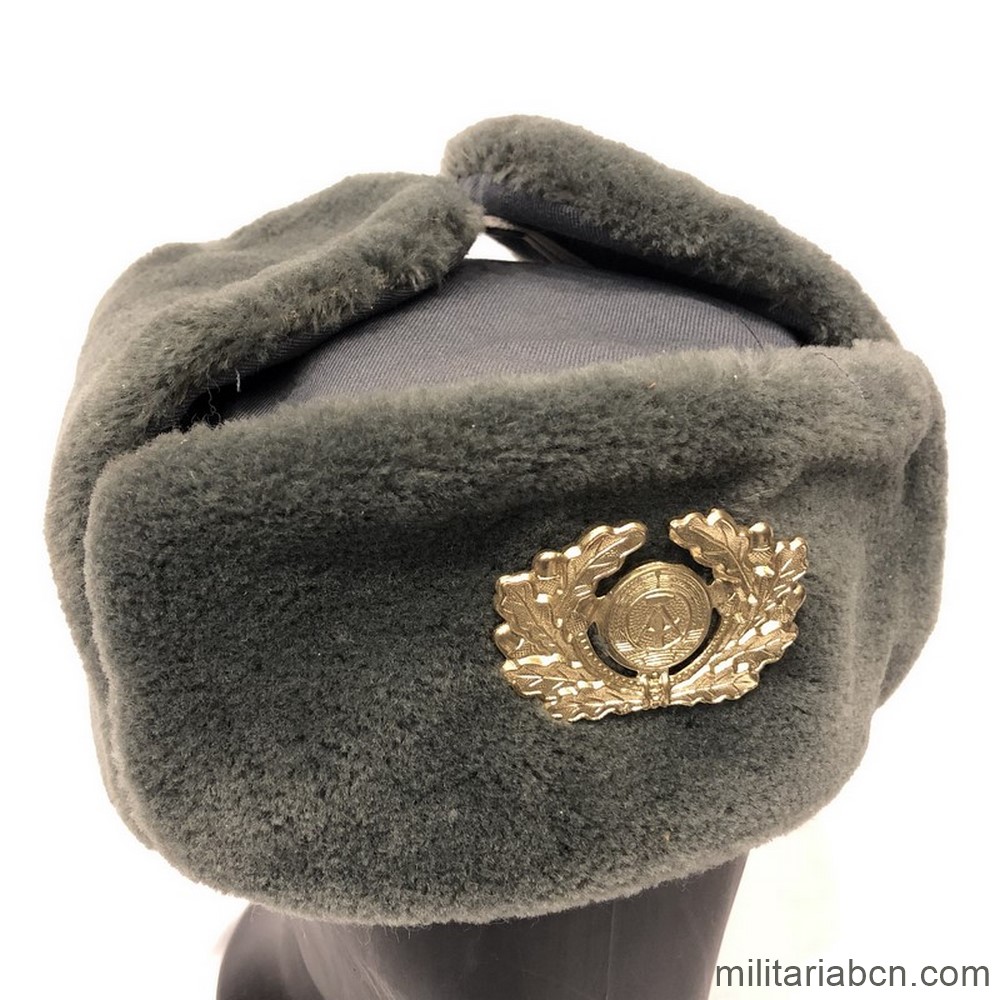 DDR República Democrática Alemana. Gorra de Invierno Ushanka del Ejército de Tierra