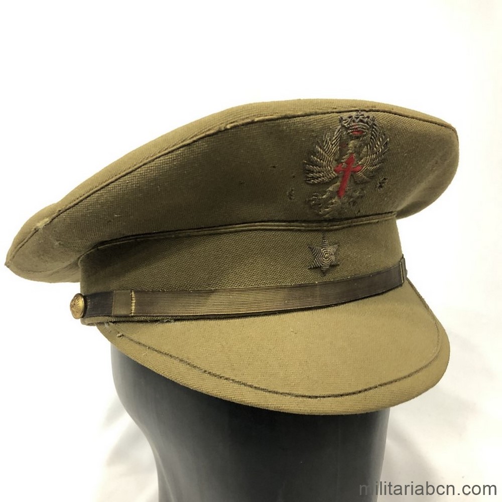 España. Gorra de Alférez del Ejército de Tierra. Reglamento de 1943. Visera inclinada