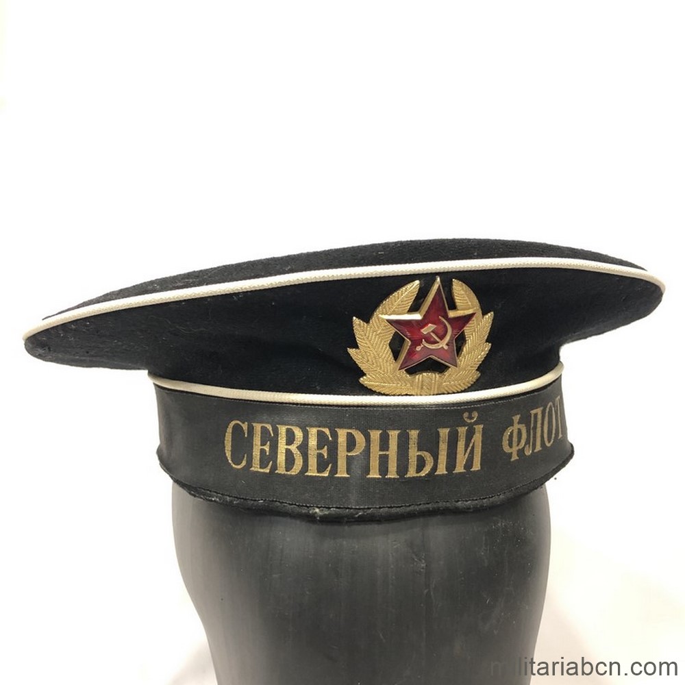 URSS Unión Soviética. Gorra de marinero de la Marina Soviética. Flota del Norte