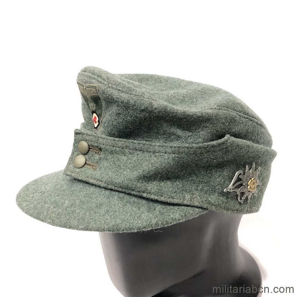 Alemania III Reich. Gorra de campaña M1943 de las Tropas de Montaña. Gebirgsjäger