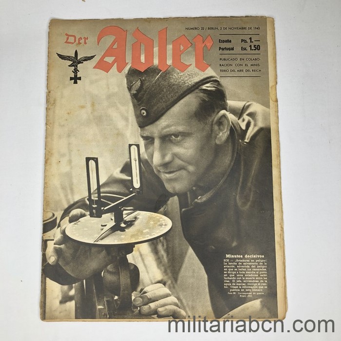 Revista DER ADLER, publicación de la Luftwaffe. Nº 22 Noviembre 1943