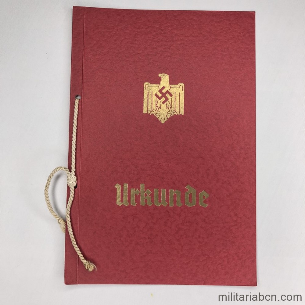 Alemania III Reich. Concesión de Trofeo Deportivo. Lanzamiento de Pesos. 2º Vencedor. 1939
