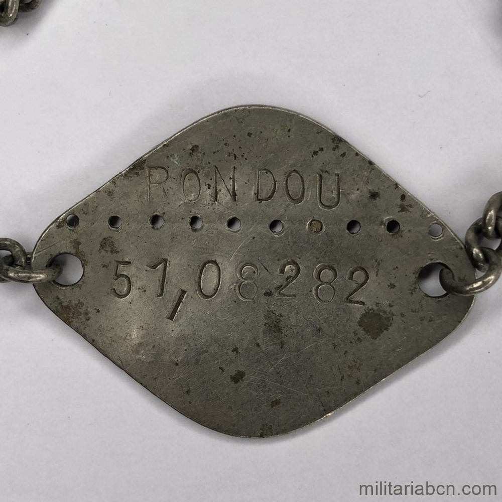 Bélgica. Chapa de Identificación modelo 1918. M5