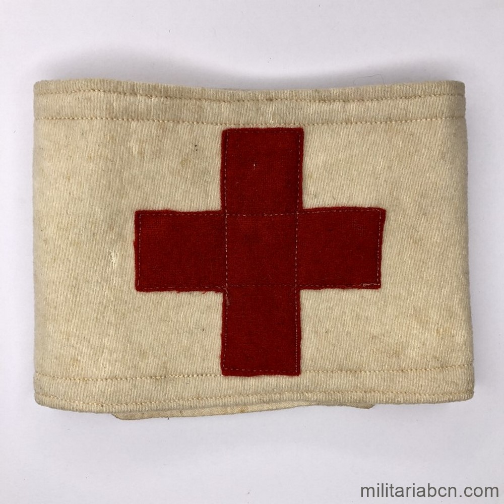 Brazalete de la Cruz Roja Española. Período Guerra Civil