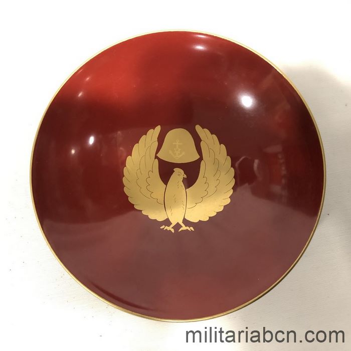 Bol de sake japonés en madera lacada. Armada Imperial