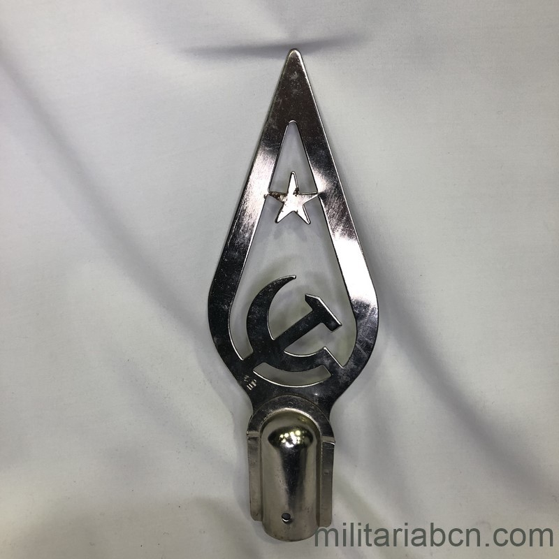 URSS Unión Soviética. Punta de bandera. 243 mm. Metal