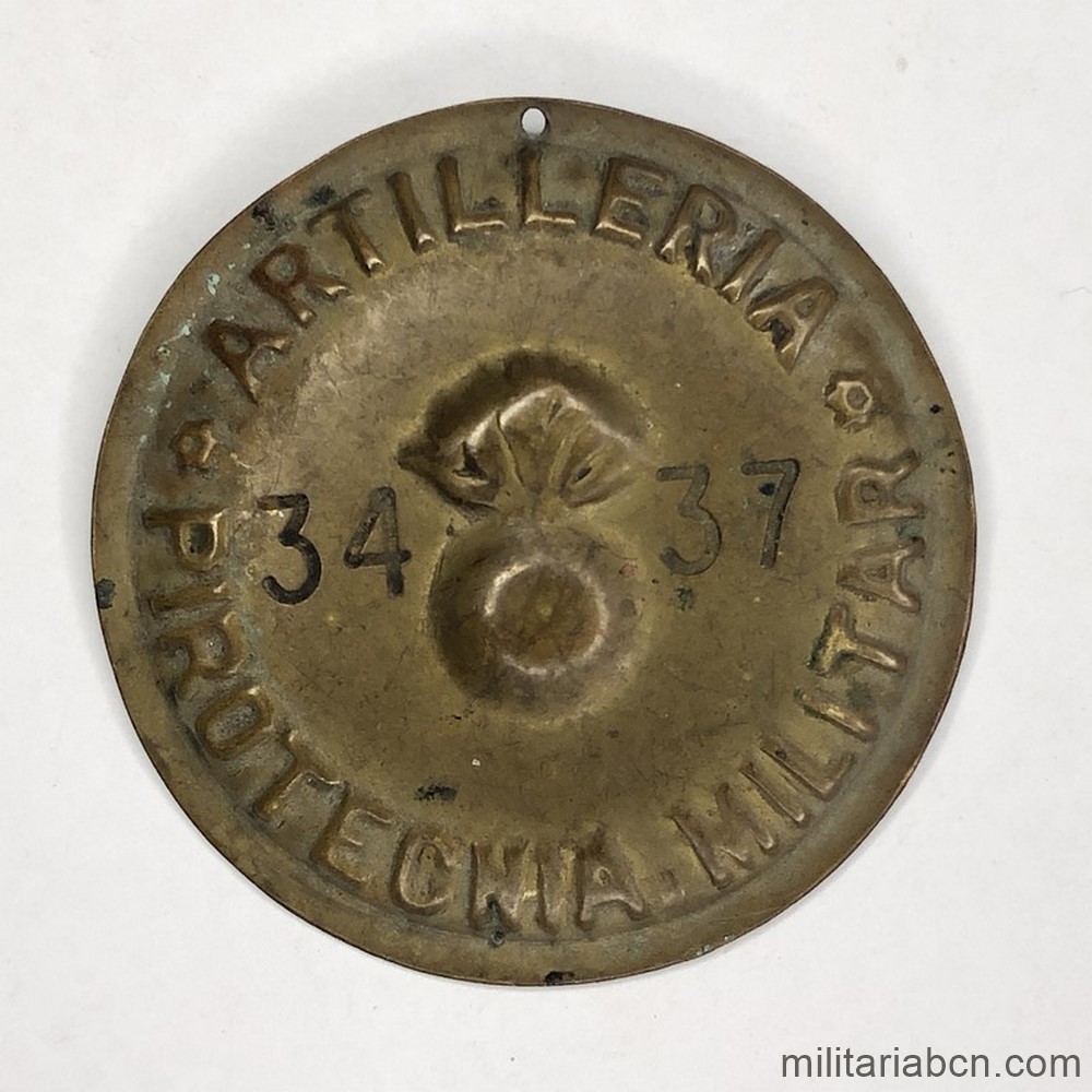 Insignia de Artillería Pirotecnia Militar 34 37. Época Guerra Civil