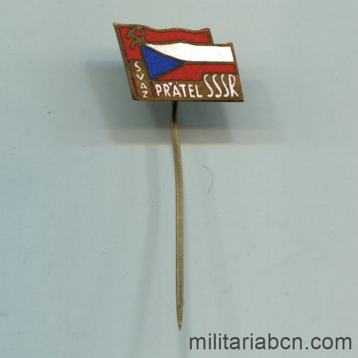 República Socialista de Checoslovaquia. Insignia de la Asociación de Amigos de la URSS 1945-1948