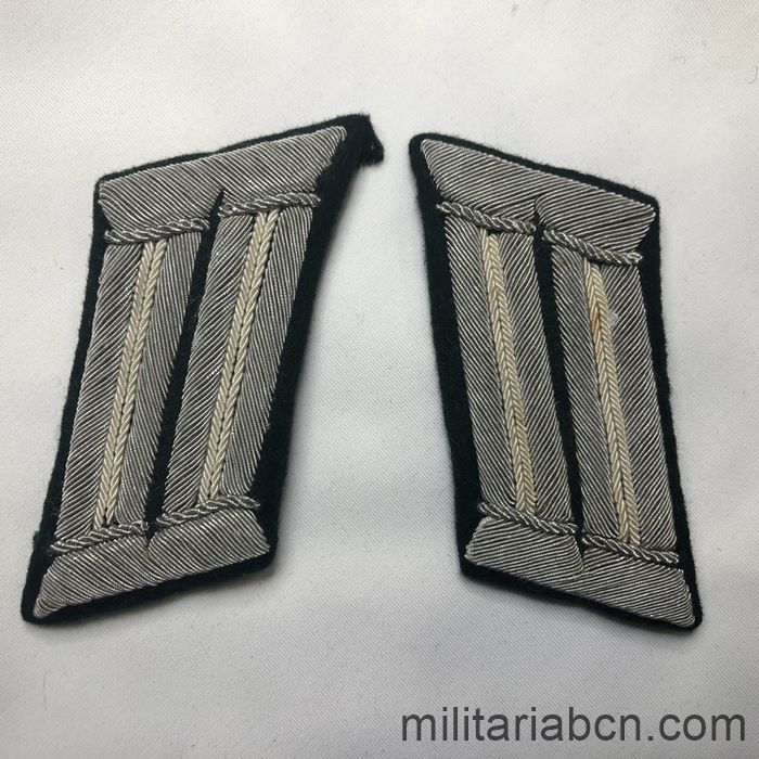 Alemania III Reich. Insignias de cuello de Oficial de Infantería.