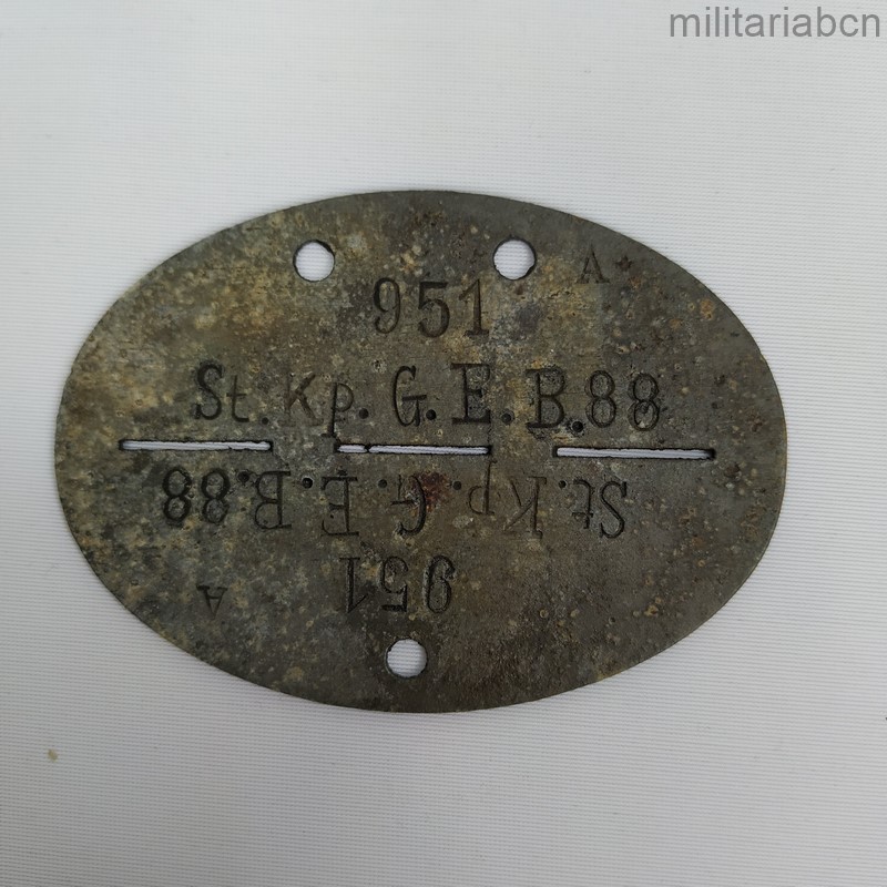 Alemania III Reich. Chapa de Identificación Grenadier Ersatz Bataillon