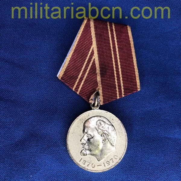 URSS Medalla del Centenario de Lenin. 1870-1970. Por Valeroso Trabajo.