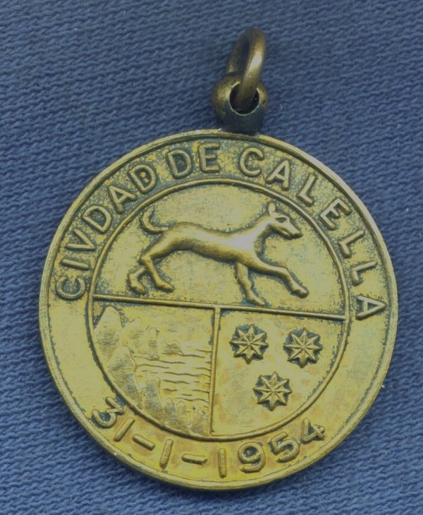 España. Medalla excombatientes Calella. Guerra Civil