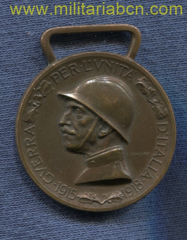 ITALIA. Medalla Conmemorativa de la 1ª Guerra Mundial 1915-1918.