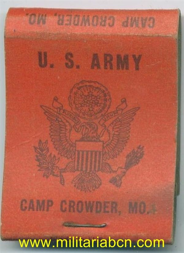 Caja de cerillas del Ejército de los Estados Unidos. 2º Guerra Mundial. Sin las cerillas.