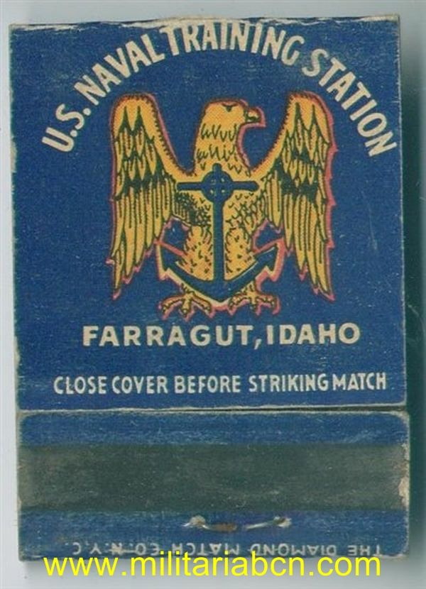 Caja de cerillas del Ejército de los Estados Unidos. 2º Guerra Mundial. Sin las cerillas.