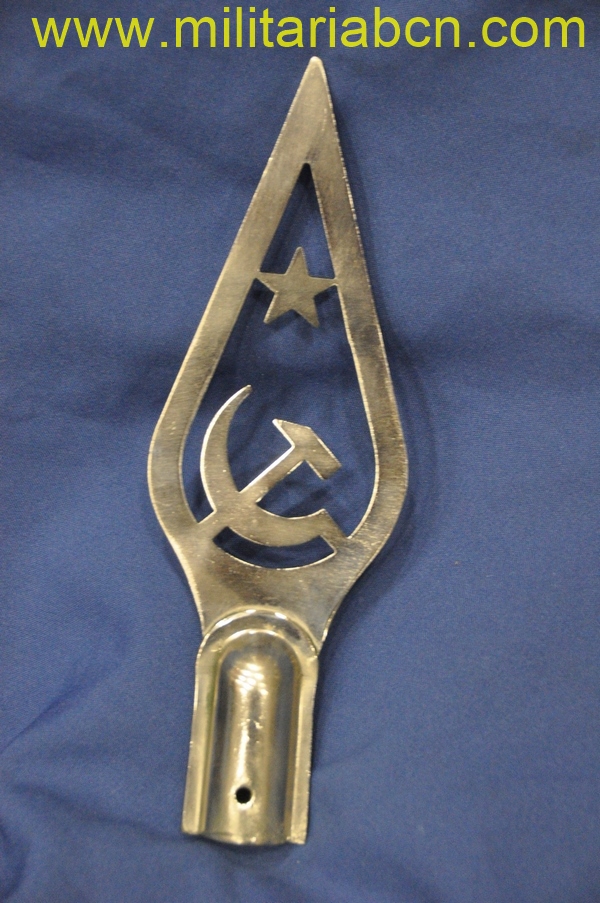 URSS. Unión Soviética. Punta de bandera. Moharra. Años 80. 256 mm.