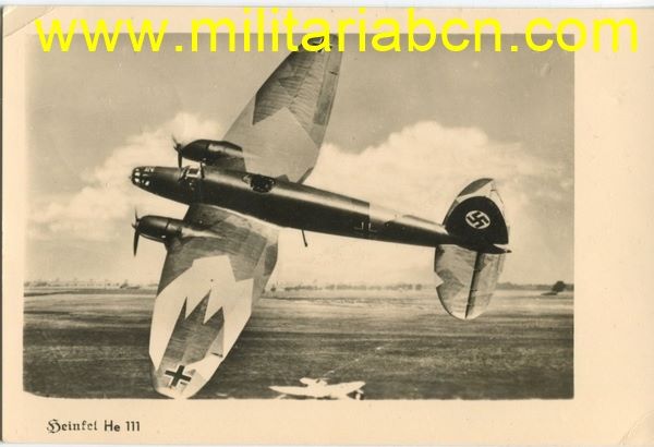 Alemania III Reich.    Postal. Heinkel HE111.