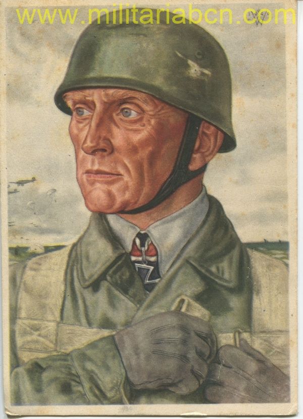 Alemania III Reich.    2ª Guerra Mundial.    Postal.  Willrich.  Oberst Bräuer.