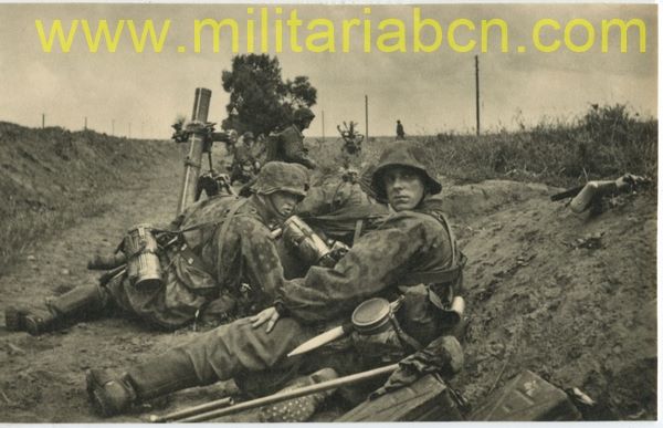Alemania III Reich.    2ª Guerra Mundial.    Postal.  SS Kriegsberichter Melters.