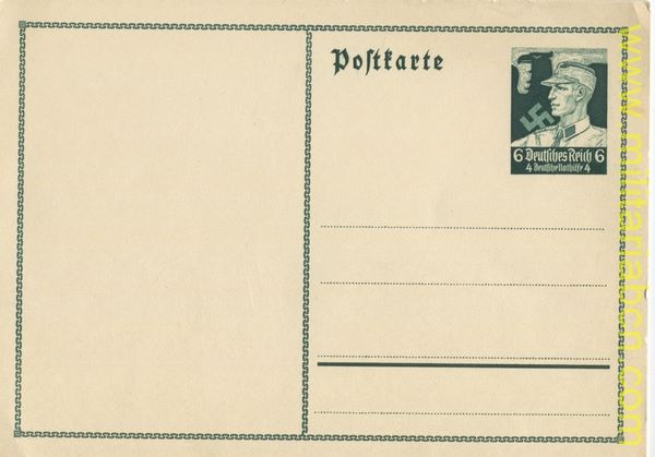 Alemania III Reich. Postal 2ª Guerra Mundial.