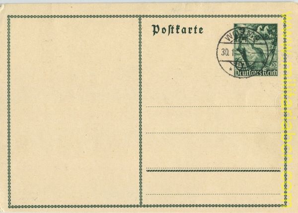 Alemania III Reich. Postal 2ª Guerra Mundial.
