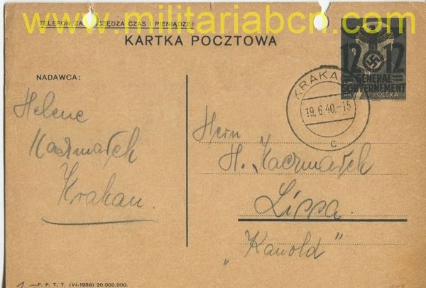Alemania III Reich. Postal 2ª Guerra Mundial.