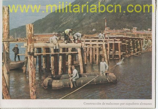 Alemania III Reich. Postal 2ª Guerra Mundial. Texto en castellano.
