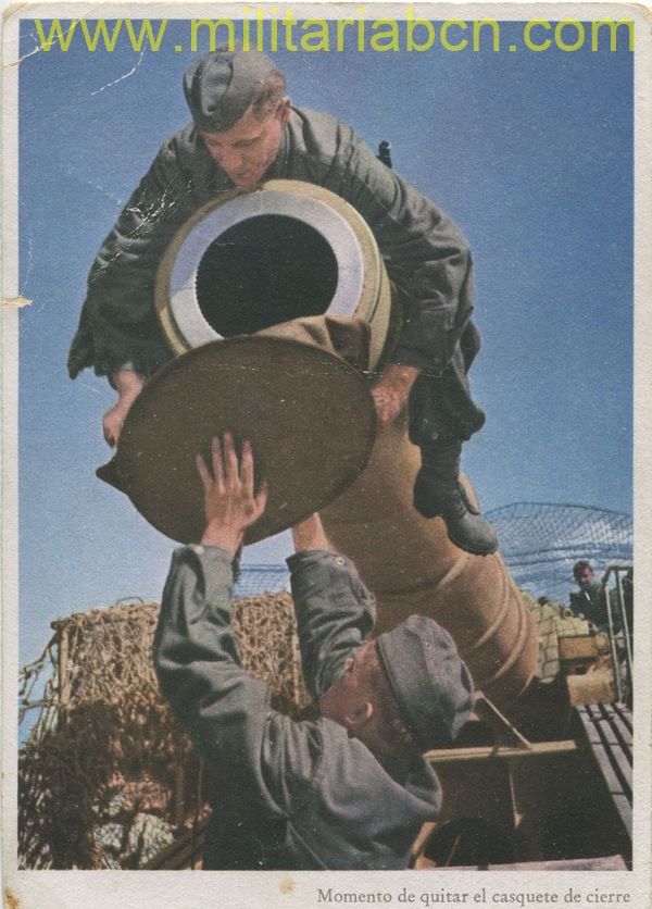 Alemania III Reich. Postal 2ª Guerra Mundial. Texto en castellano.