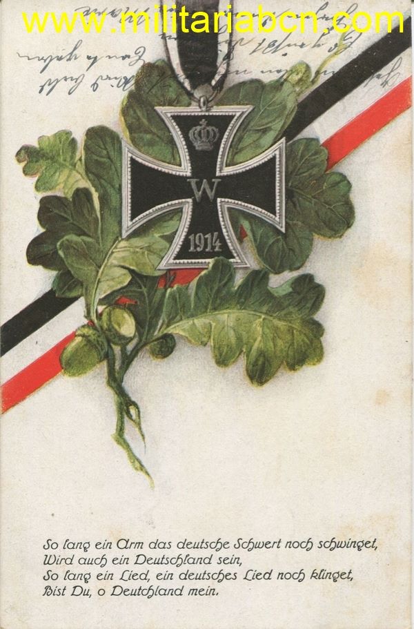 Alemania. Postal de propaganda. 1ª Guerra Mundial. B2