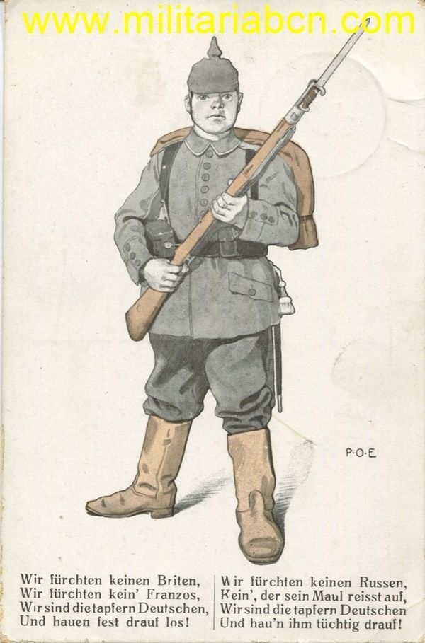 Alemania. Postal de propaganda. 1ª Guerra Mundial. B1