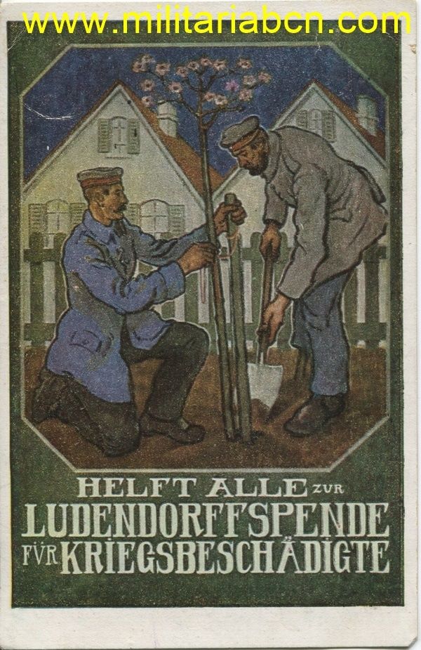 Alemania. Postal de propaganda. 1ª Guerra Mundial. Circulada. M2