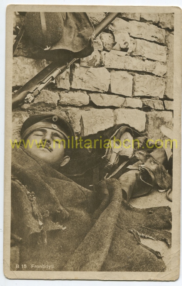Alemania. Postal con escenas de la guerra. 1ª Guerra Mundial. M5
