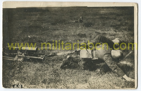 Alemania. Postal con escenas de la guerra. 1ª Guerra Mundial. M4