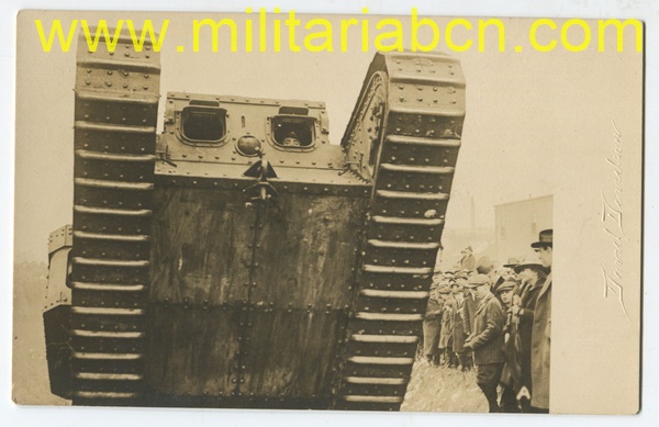 Postal. Reino Unido. 1ª Guerra Mundial. Carros Mark I.