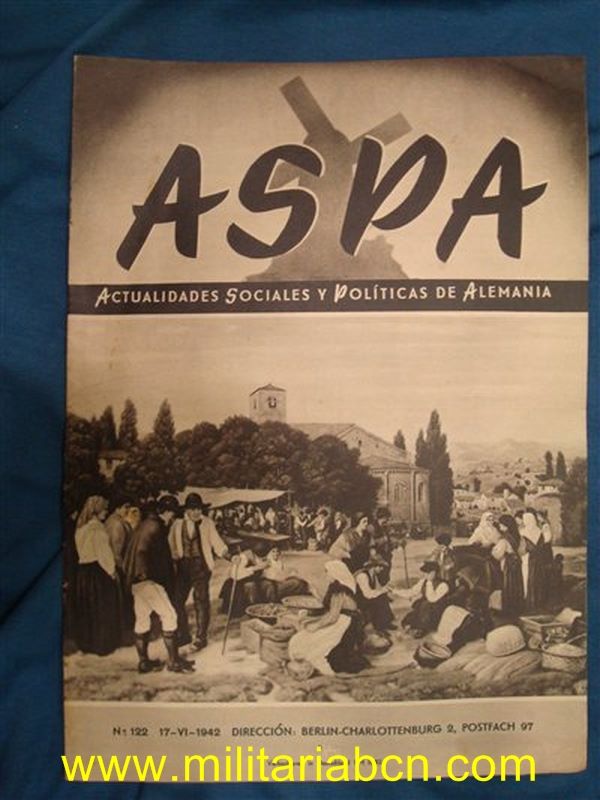 Aspa Revista de Actualidades Semanales de Prensa Alemana. nº 122. VI 1942.