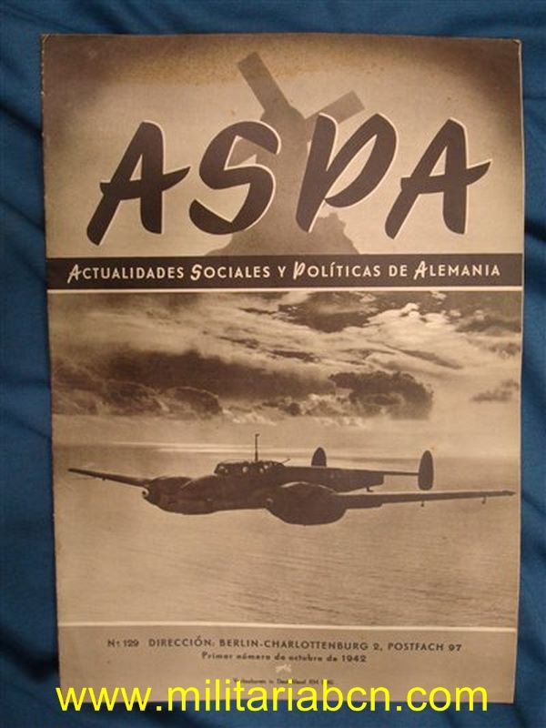 Aspa Revista de Actualidades Semanales de Prensa Alemana. nº 129. IX 1942.
