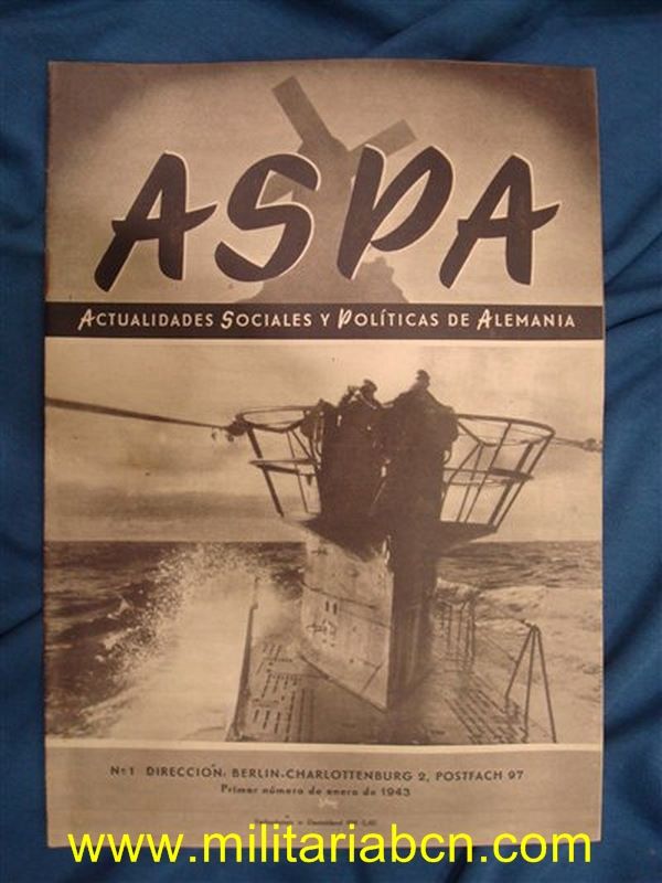 Aspa Revista de Actualidades Semanales de Prensa Alemana. nº 1. Enero 1943.