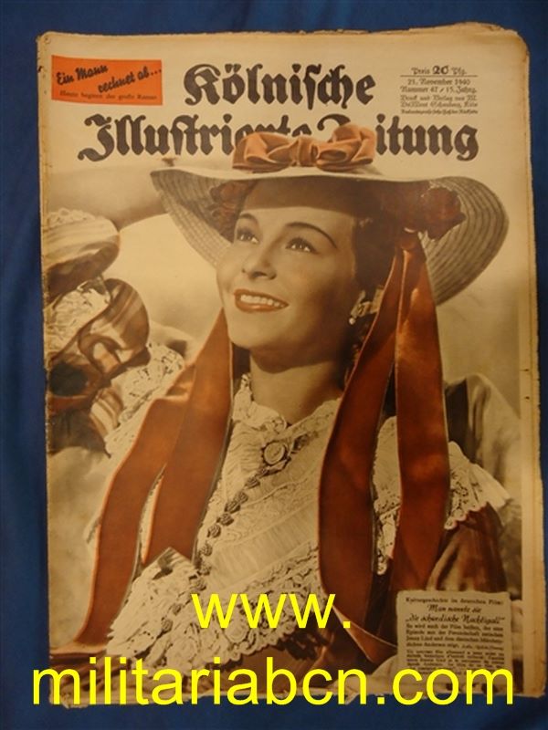 Alemania III Reich. Revista Kölnische Illustrierte Zeitung. nº 47.  21 Noviembre 1940.   En alemán.