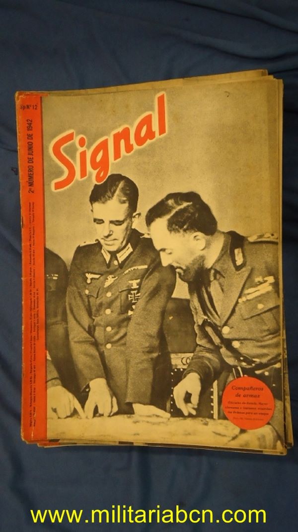 Alemania. III Reich. 2ª Guerra Mundial. Revista Signal. Texto en castellano. Nº 12. Junio 1942..