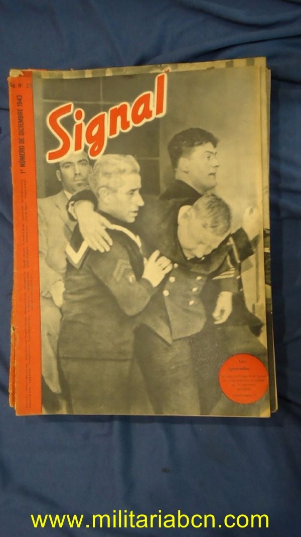 Alemania. III Reich. 2ª Guerra Mundial. Revista Signal. Texto en castellano. Nº 23 Diciembre 1943.