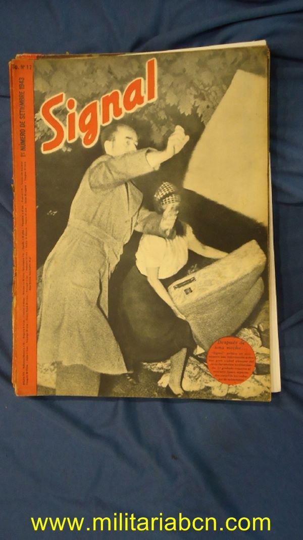 Alemania. III Reich. 2ª Guerra Mundial. Revista Signal. Texto en castellano. Nº 17 Septiembre 1943.
