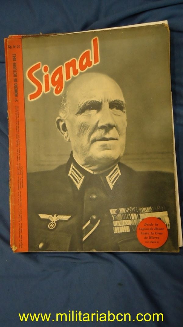 Alemania. III Reich. 2ª Guerra Mundial. Revista Signal. Texto en castellano. Nº 20 Octubre 1943.
