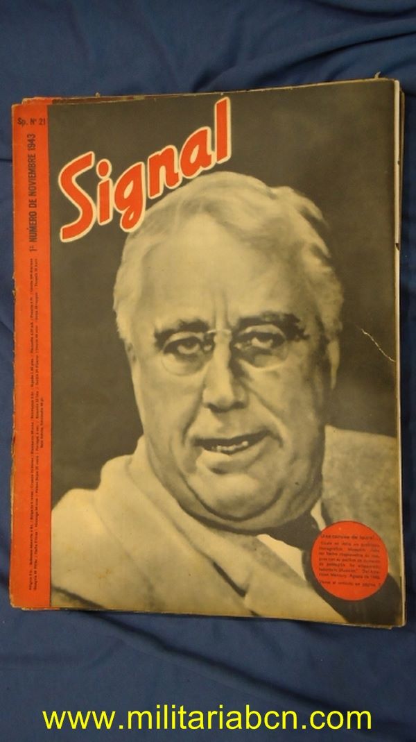 Alemania. III Reich. 2ª Guerra Mundial. Revista Signal. Texto en castellano. Nº 21 Noviembre 1943.