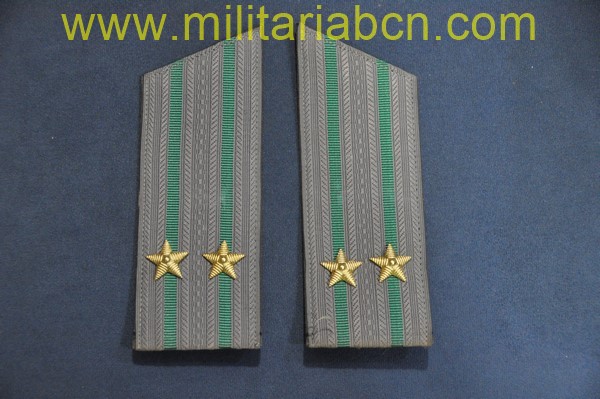URSS. Unión Soviética. Hombreras de Teniente Coronel de KGB de Fronteras. Para abrigo de uniforme de parada.