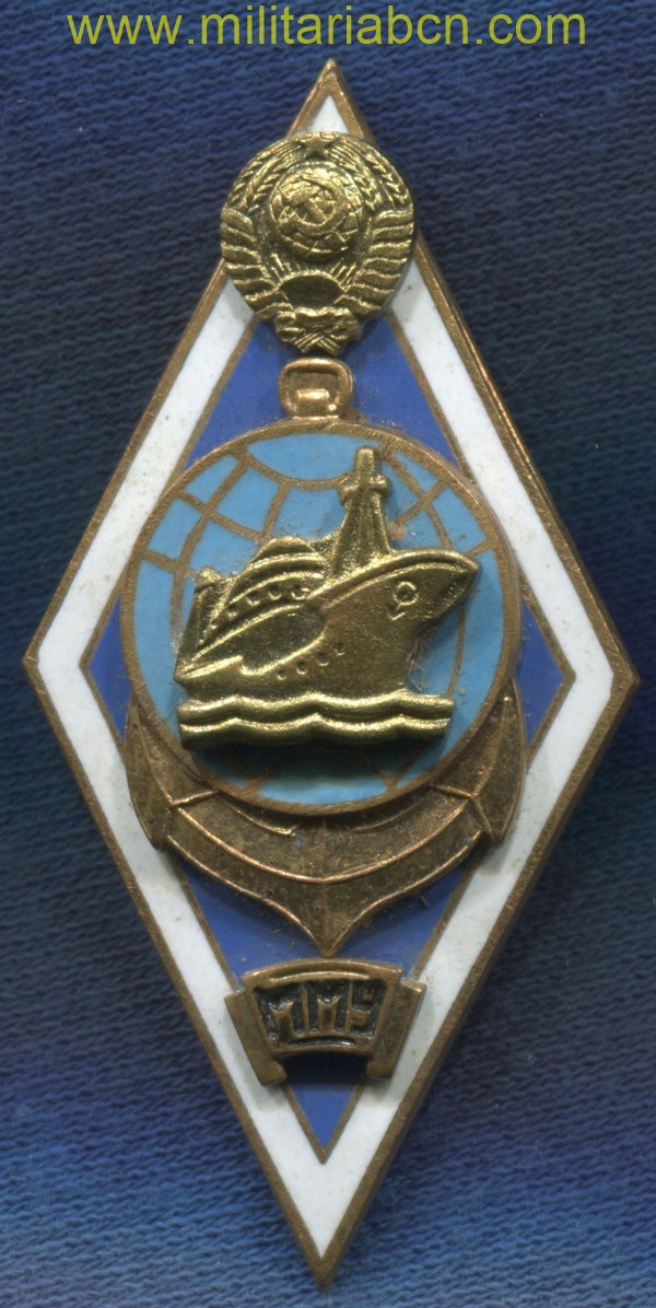 URSS. Insignia de la Escuela Naval de Murmansk.